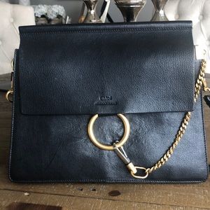 Chloe black shoulder bag, Faye style